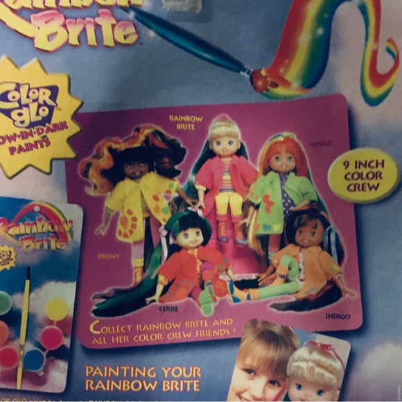 RAINBOW BRITE COLOR GLO DOLL Cerise 9” Sealed Pack! Up Up & Away - Picture 5 of 13